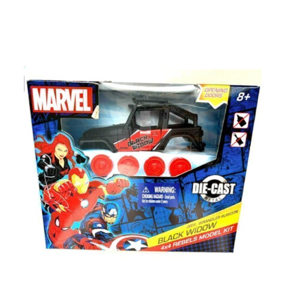 Marvel 4X4 Rebels Model Kit Easy Assembly - Black Widow Wrangler Rubicon